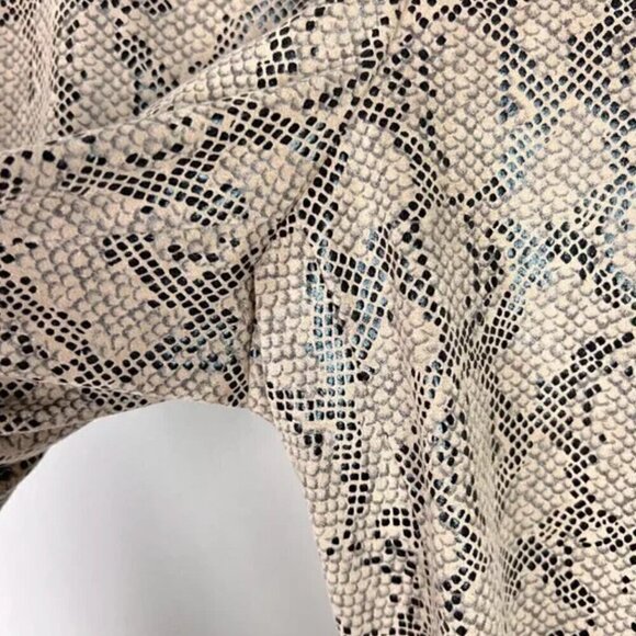 Zara Basic Python Snakeskin Print Faux Suede Leggings Size Small S - Picture 5 of 7